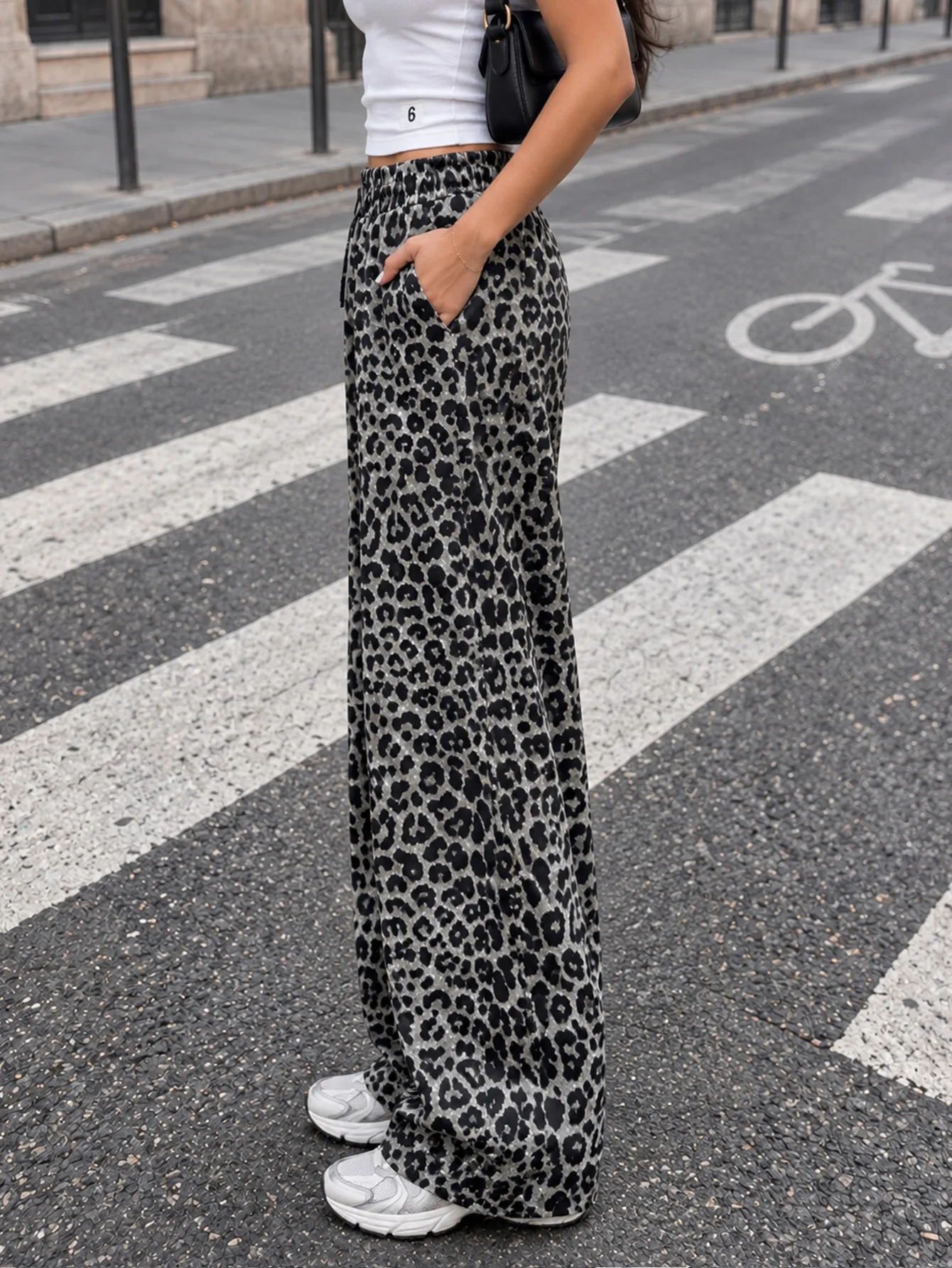 AD2651 Pantalón holgado estampado 15699